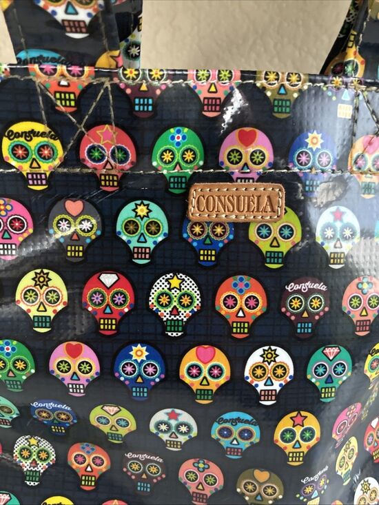 il_1080xN.5684922855_3b2t.jpg Consuela Grab N Go Mini Bag Dia De Los Muertos Sugar Skulls Boho Mexico New